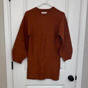 Women's Burnt Orange Sweater Dress